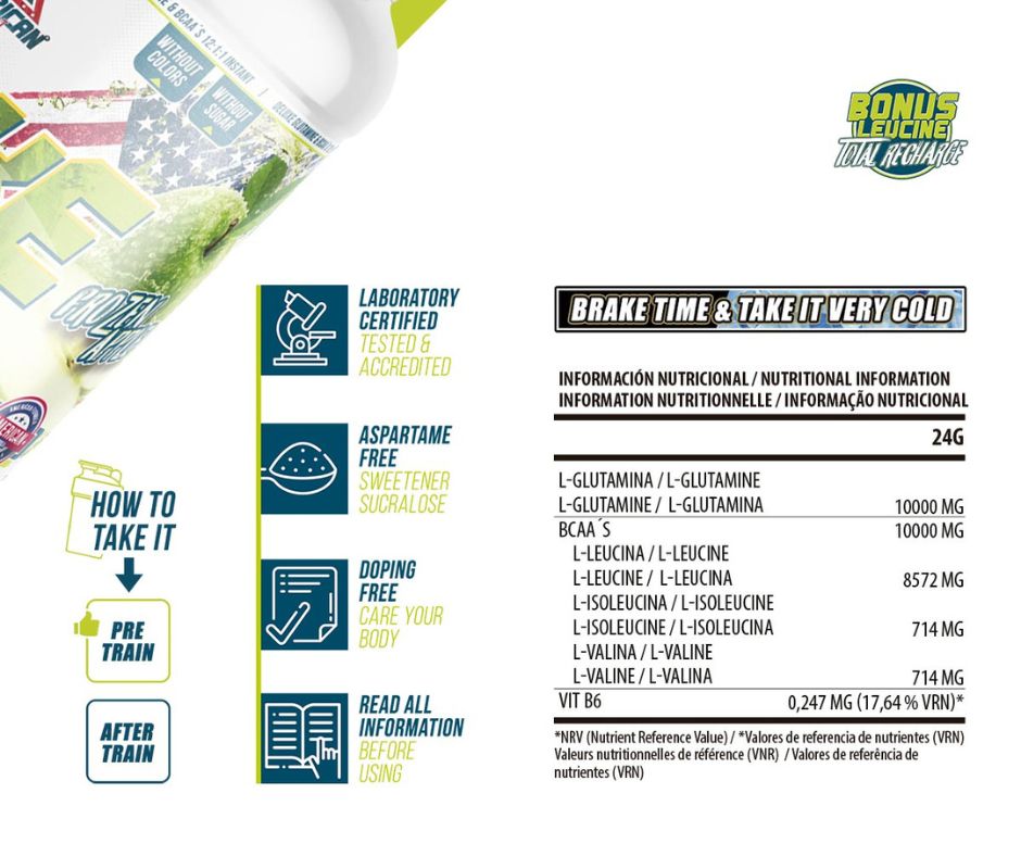 Aminoacini BCAA con Glutammina