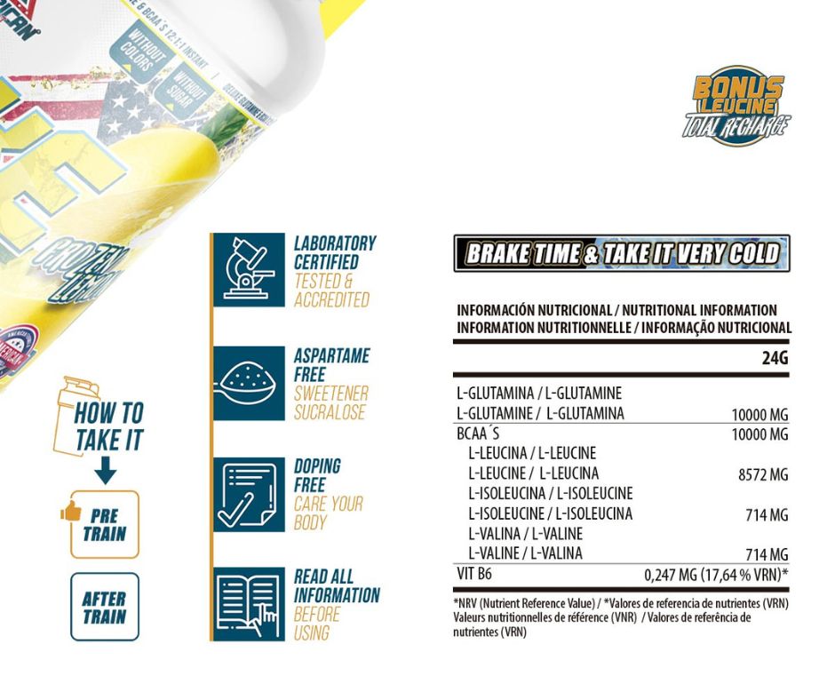 Aminoacini BCAA con Glutammina