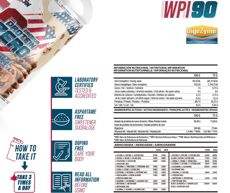 Proteine isolate Americane Premium IsoZero WPI90 900g