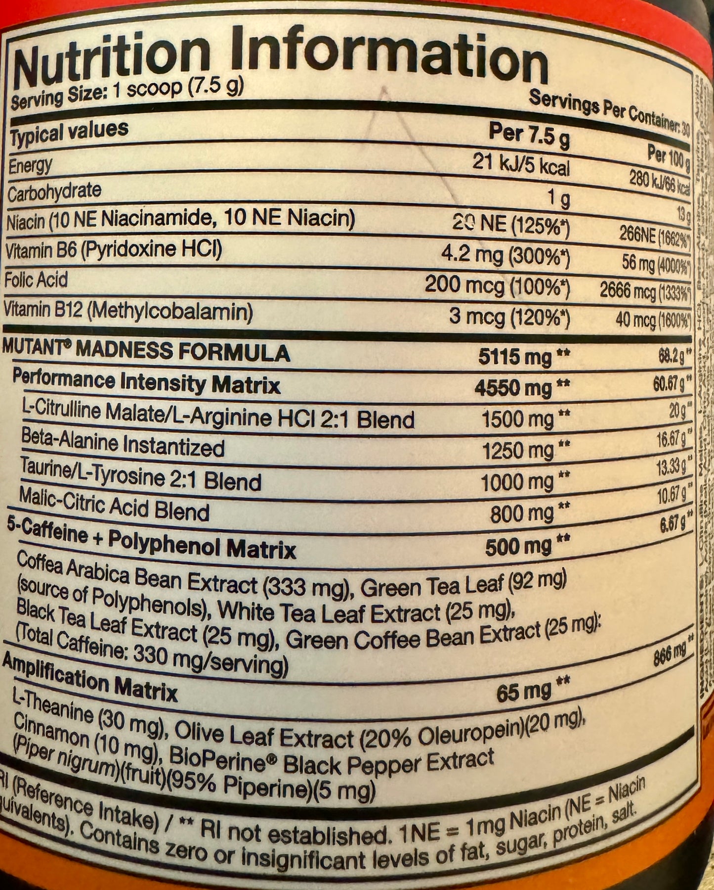 Pre-workout Madness 225g