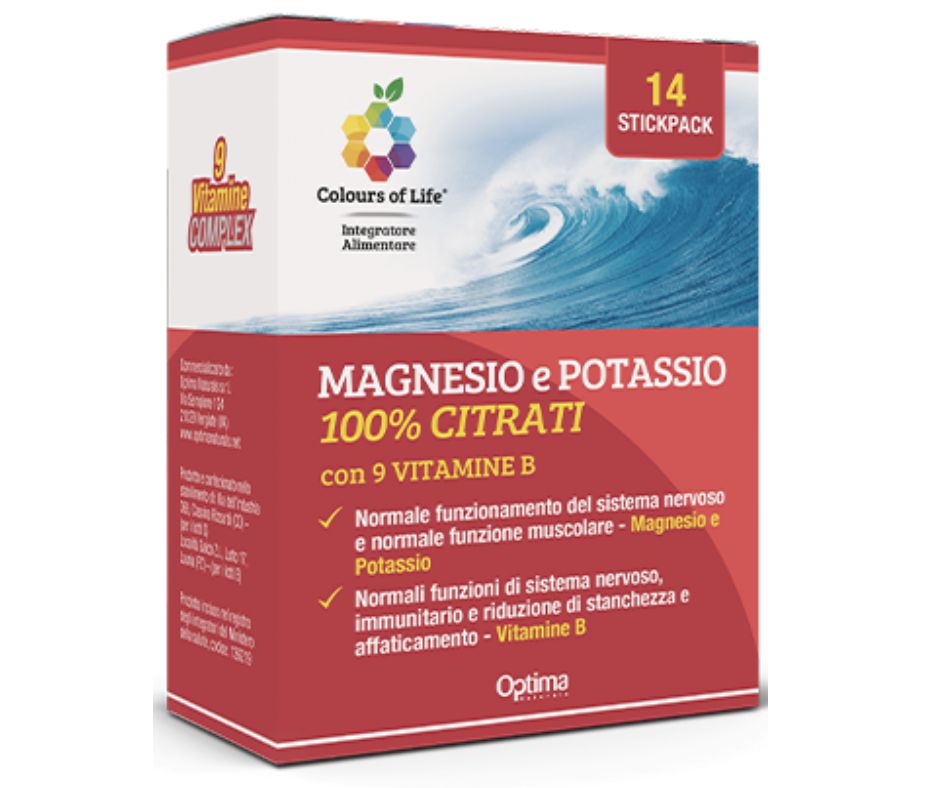 Magnesio e Potassio 100% Citrati con 9 Vitamine B