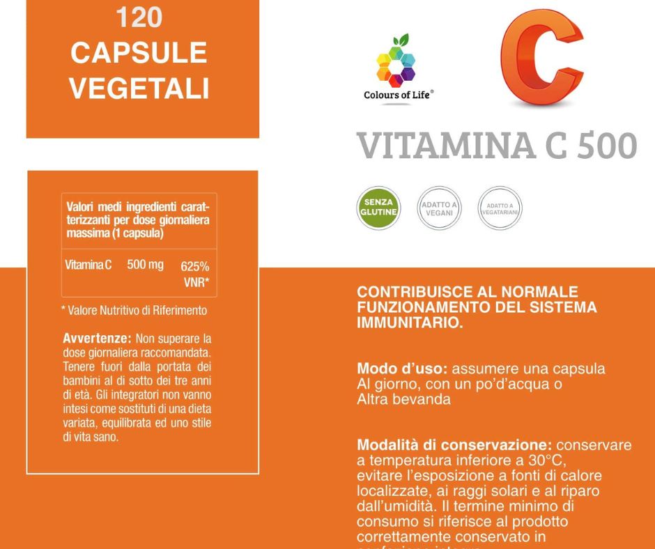 Vitamina C 500 120 capsule vegetali